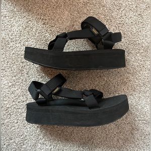 Black Platform Tevas